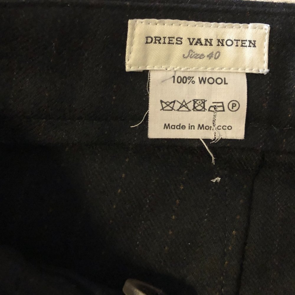 Dries van Noten Women's wool pants, charcoal/pinstripe, EU 40/Size US 8 - Picture 10 of 10
